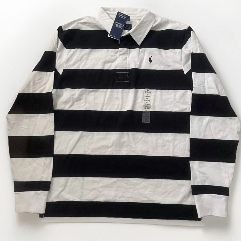 Polo Ralph Lauren Unisex Striped Rugby Shirt Big Kid-150th Anniversary Exclusive
